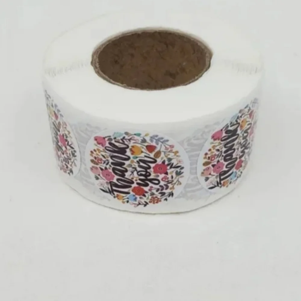500 Pieces Roll Thank You Sealing Sticker